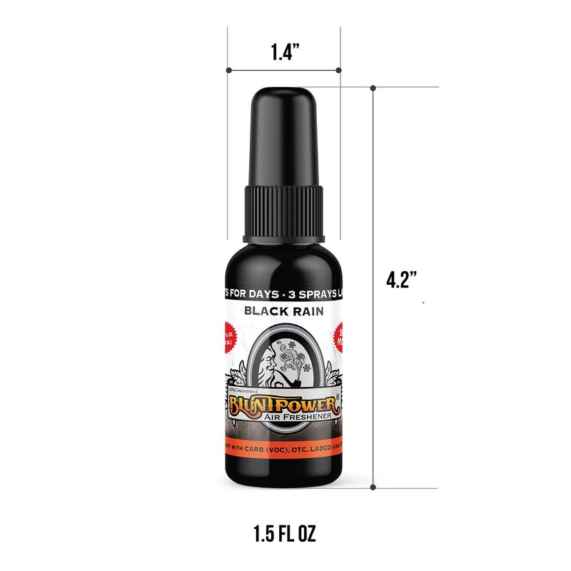 BLUNT POWER BluntPower (Black Rain  1 Pack) Concentrated Air Freshener for Room and Car Spray - Oil-Based Diffuser Spray Bottle - Long-Lasting Bathroom Spray  Car Freshener  & Odor Eliminator Spray - Image 2
